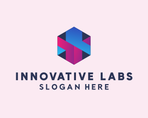 3D Cube Hexagon  logo design