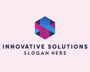 3D Cube Hexagon  logo design