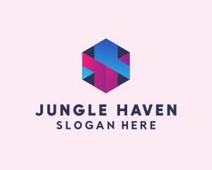 3D Cube Hexagon  logo design