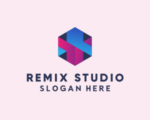 3D Cube Hexagon  logo design