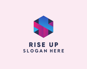 3D Cube Hexagon  logo design