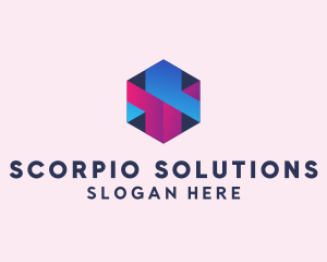 3D Cube Hexagon  logo design