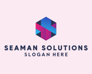 3D Cube Hexagon  logo design