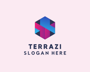 3D Cube Hexagon  logo design