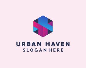 3D Cube Hexagon  logo design