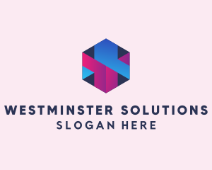 3D Cube Hexagon  logo design