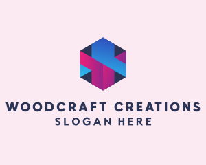 3D Cube Hexagon  logo design