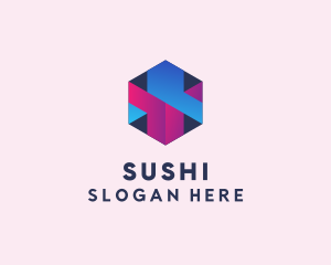 3D Cube Hexagon  logo design