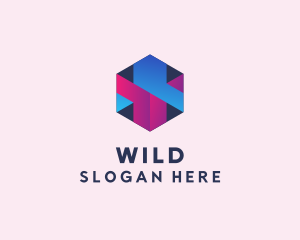 3D Cube Hexagon  logo design