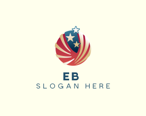 United States - American Flag Stars logo design