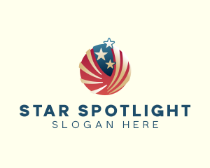 American Flag Stars logo design