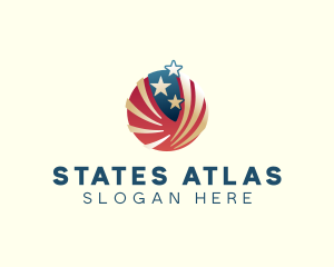 American Flag Stars logo design