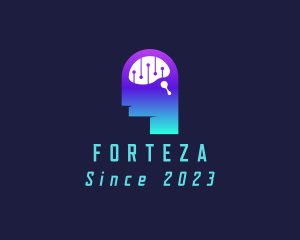 Artificial Intelligence Brain logo design