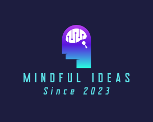 Artificial Intelligence Brain logo design