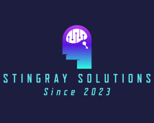 Artificial Intelligence Brain logo design