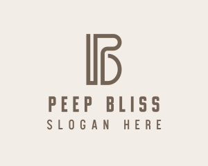 Law Firm Letter PB logo design