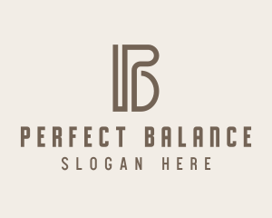 Law Firm Letter PB logo design