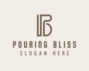 Law Firm Letter PB logo design