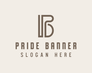 Law Firm Letter PB logo design