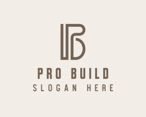 Law Firm Letter PB logo design