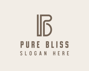 Law Firm Letter PB logo design