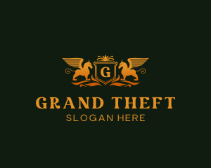 Elegant Griffin Shield logo design