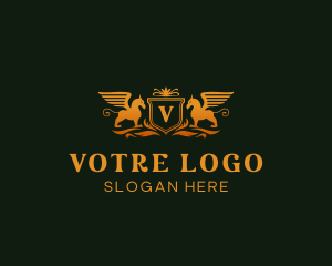 Aristocrat - Elegant Griffin Shield logo design