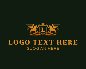 Animal - Elegant Griffin Shield logo design