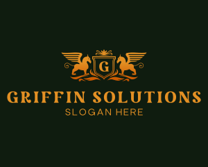 Griffin - Elegant Griffin Shield logo design