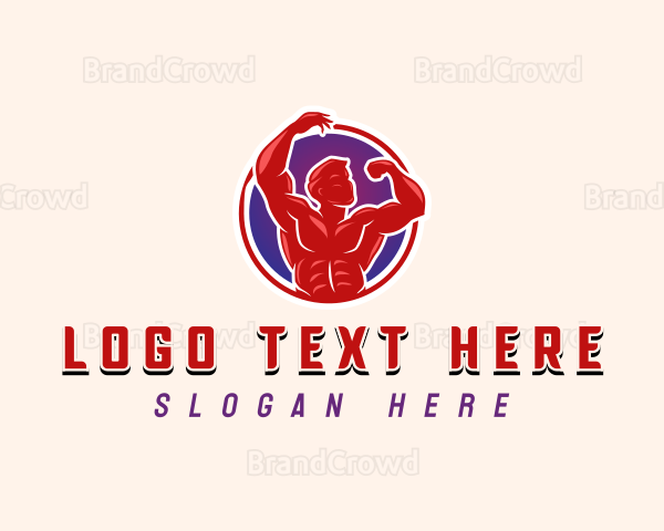 Bodybuilder Training Gym Logo