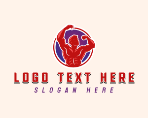 Strong - Bodybuilder Training Gym logo design