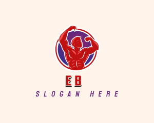 Bodybuilder Training Gym Logo