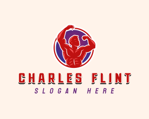 Training - Bodybuilder Training Gym logo design