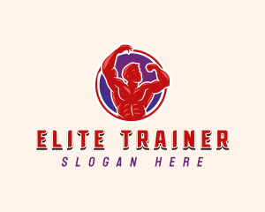 Bodybuilder Training Gym logo design