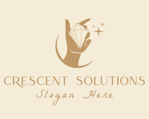 Crescent - Crescent Hand Diamond logo design