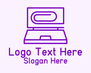 Paper Clip Laptop Logo
