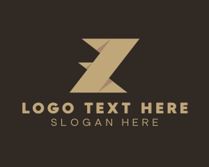 Origami - Construction Architect Letter Z logo design