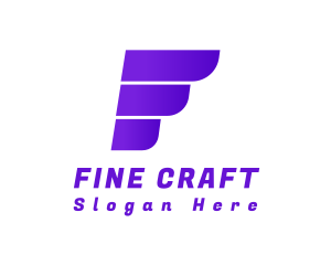 Modern Wing Letter F logo design