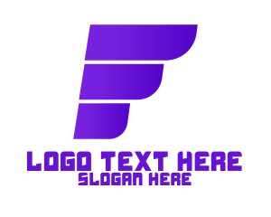 Letter F - Purple Letter F logo design