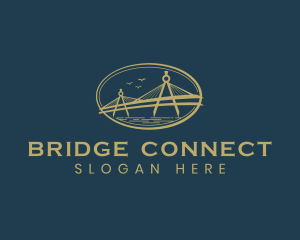 Bridge - Engineering Compass Bridge logo design