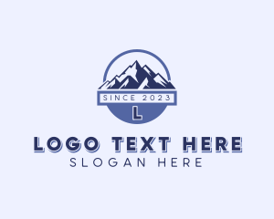 Travel - Mountain Hiking Trek logo design