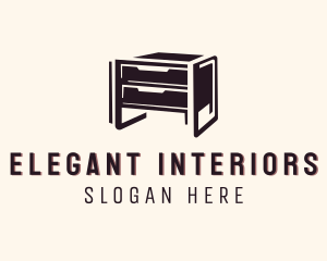 Bedside Cabinet Furniture logo design