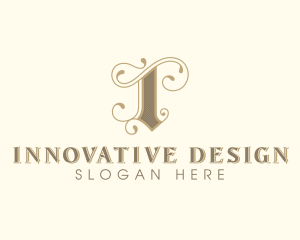 Stylish Interior Design Letter I logo design