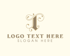 Event Planner - Stylish Interior Design Letter I logo design