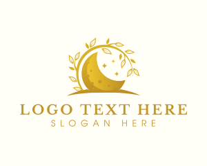 Space - Elegant Moon Floral logo design