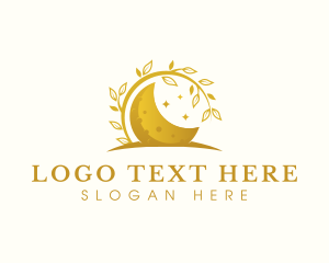 Leaves - Elegant Moon Floral logo design