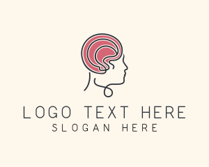 Psychologist - Brain Therapy Neuroscience logo design