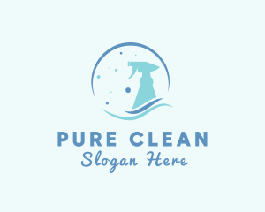 Cleaning Water Sprayer logo design