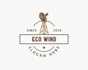 Agriculture Windmill Farm logo design