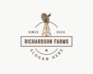 Agriculture Windmill Farm logo design